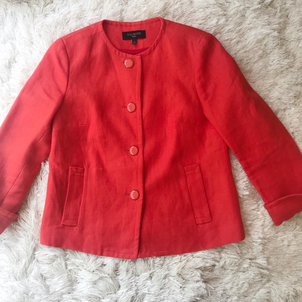 Talbots linen blazer